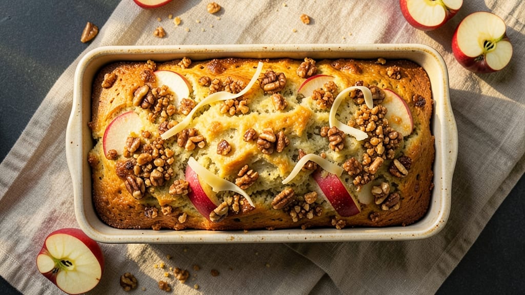 Apple Bread Recipe With Streusel Topping: Caramelized Streusel Crown Over Moist Apple Swirls