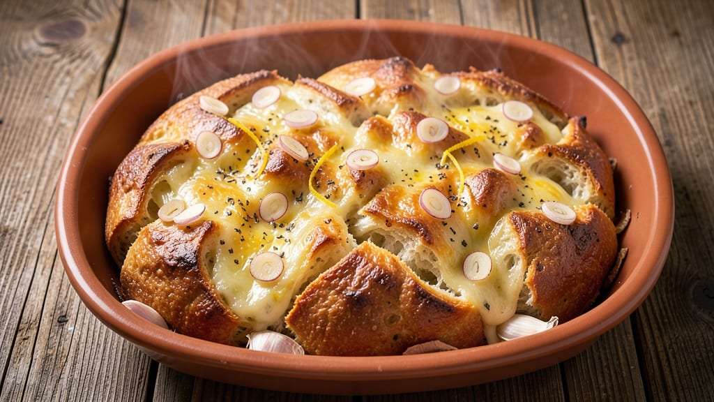 Asiago Cheese Garlic Bread Recipe: Buttery Pull-Apart Crust With Melty Gooey Strands