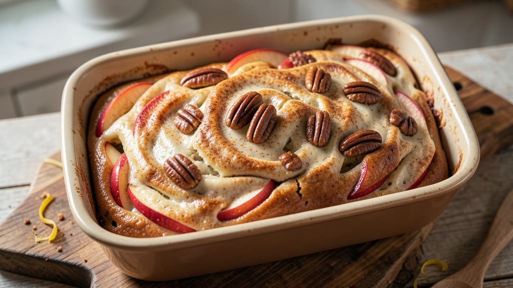 Apple Cinnamon Pecan Bread Recipe: Warm Spice Streusel Top With Caramelized Apple Filling