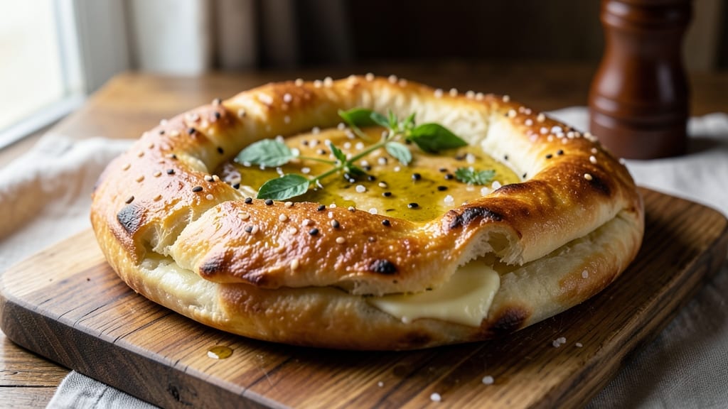 Authentic Turkish Pide Bread Recipe: Flaky Layers Stuffed With Cheese and Herbs