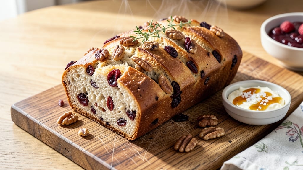 Artisan Raisin Walnut Bread Recipe: Nutty-Sweet Loaf With No-Knead Ease