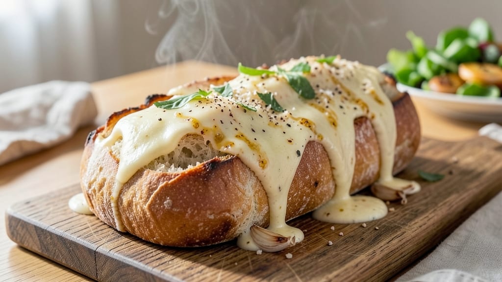 Alfredo Garlic Bread Recipe: Buttery Parmesan Crust With Garlicky Magic