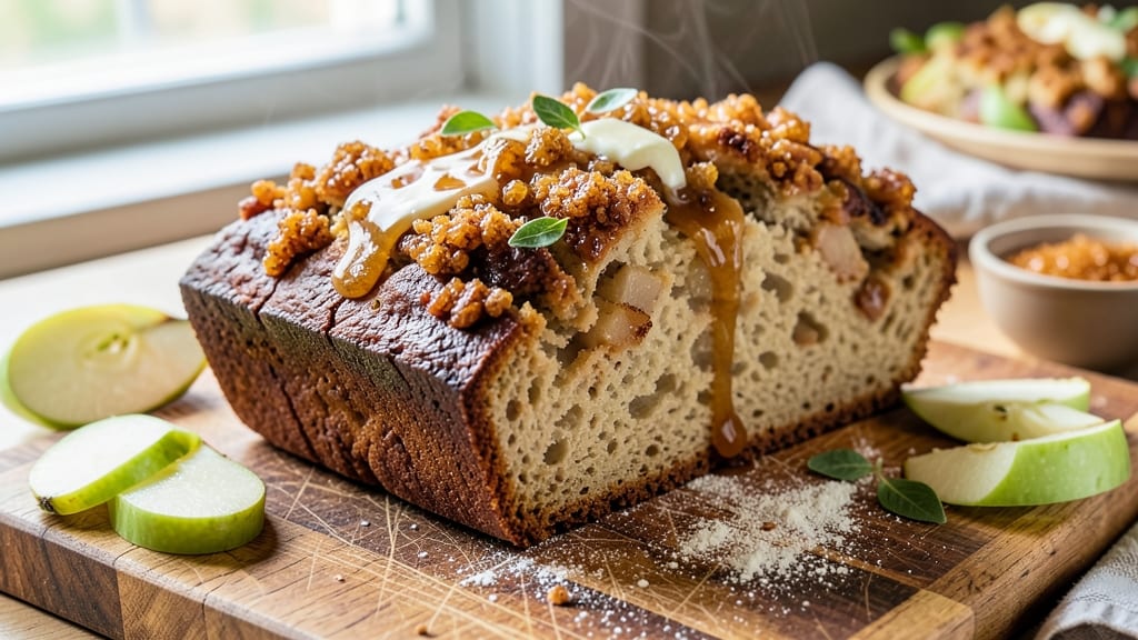 Apple Crisp Sourdough Bread Recipe: Warm Spice Streusel Crust With Apple Swirls