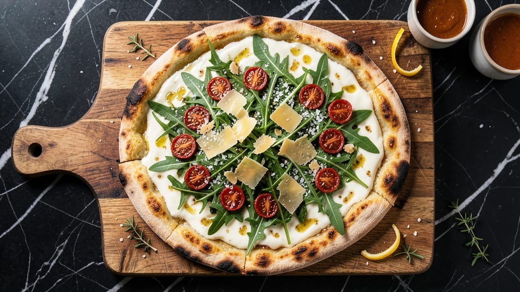 Arugula Flatbread Pizza Recipe: Peppery Greens and Melty Cheese Magic