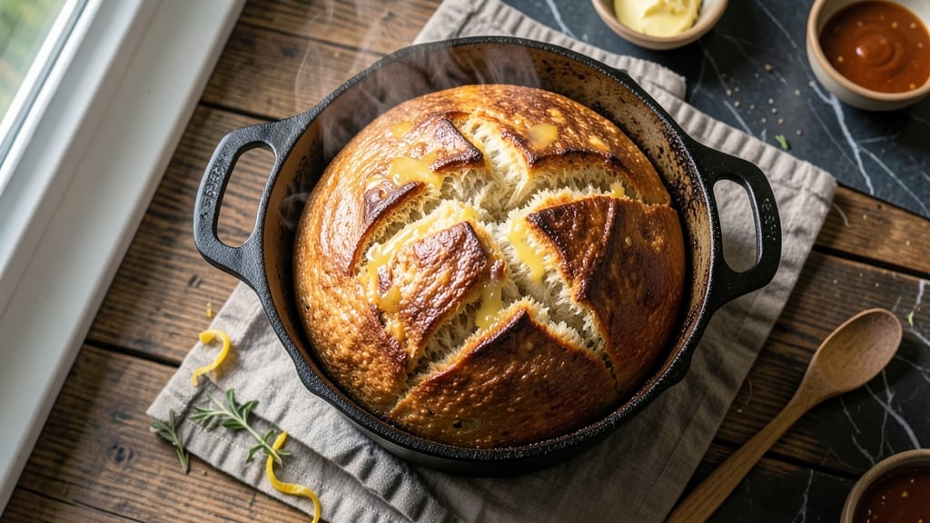6 Qt Dutch Oven Bread Recipe: Crusty Crown With Golden Swirls Inside