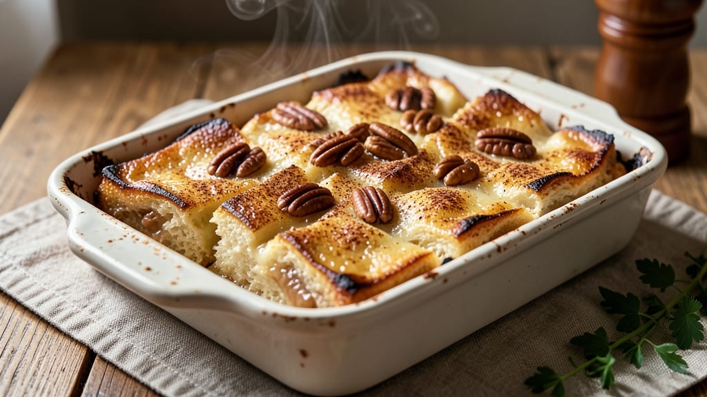 9x13 Bread Pudding Recipe: Velvety Custard With Toasted Bread Crunch